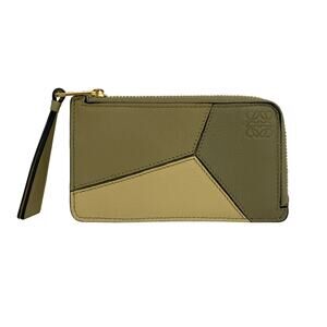 Loewe Puzzle Coin Case C510R50X04 6688 Khaki Beige Cream